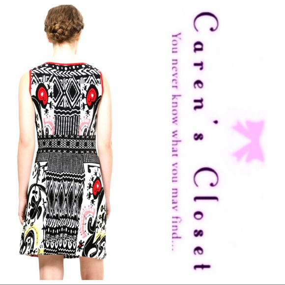 Disigual By C Lacroix Stretch Knit Graphic Dress - Picture 2 of 8